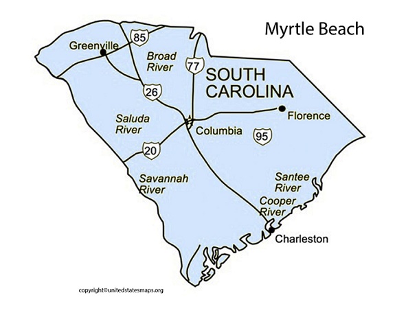 map of myrtle beach